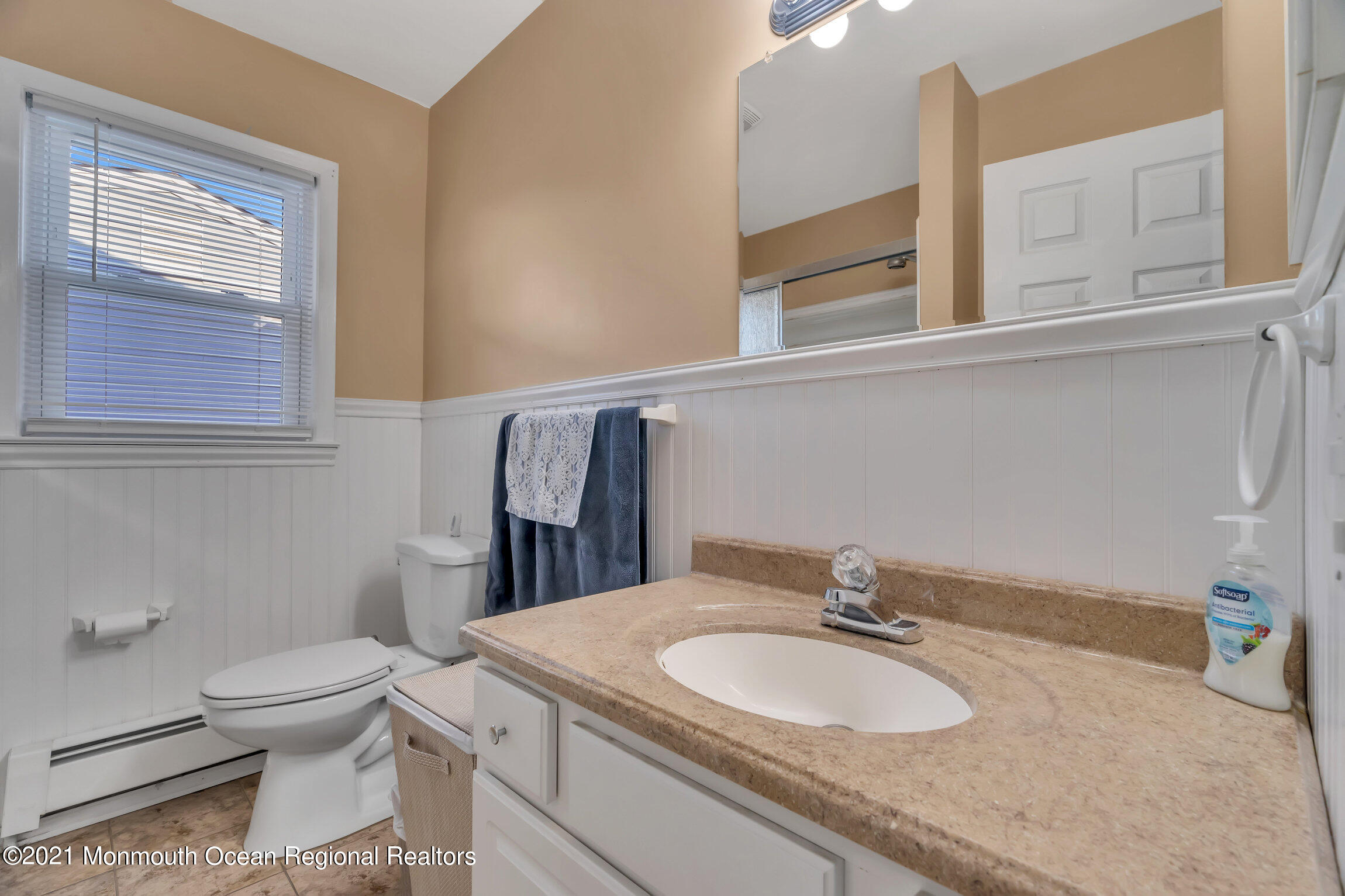 2 Coventry Road Toms River, NJ 08757 - Photo 18 of 25 a bathroom with a granite countertop toilet sink and mirror