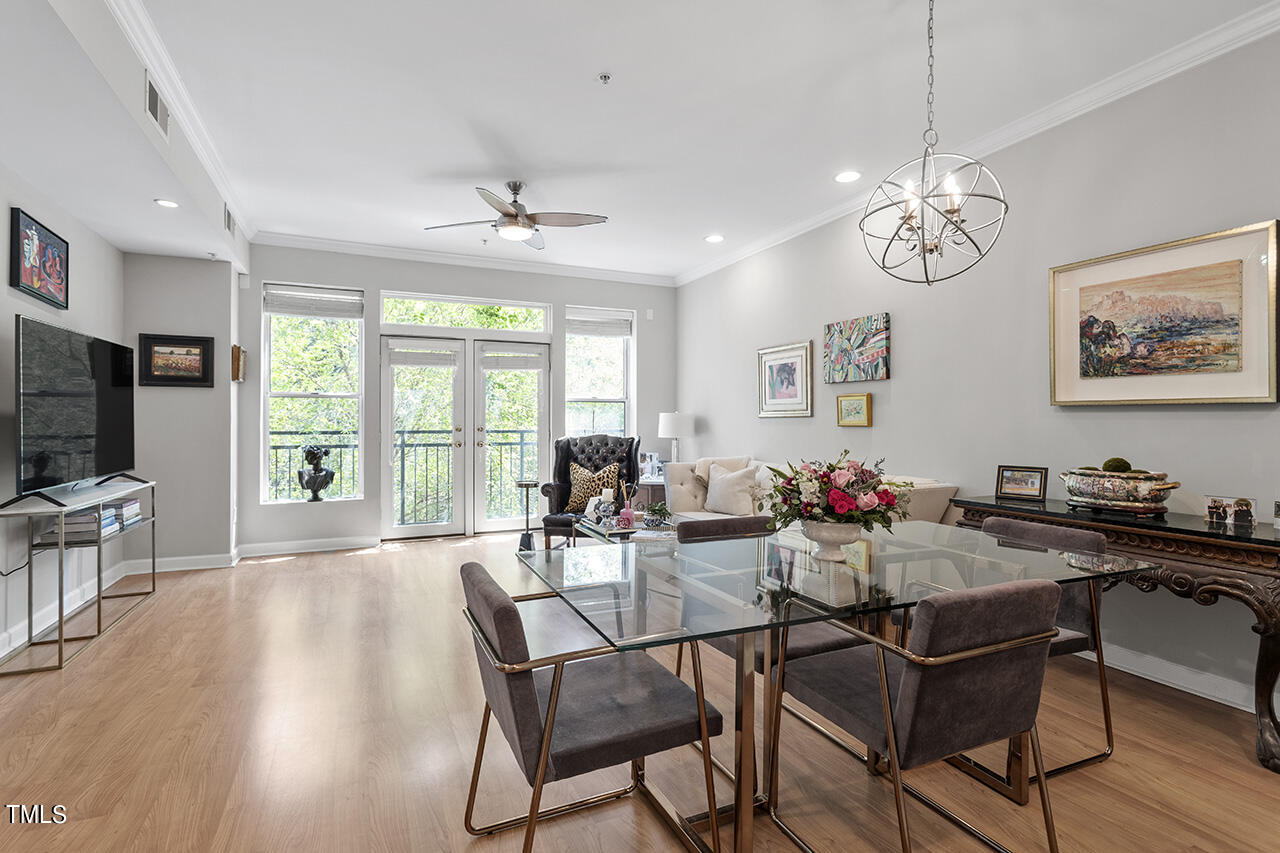 200 South Dawson Street, Unit 203 Raleigh, NC 27601 - Photo 10 of 35 This move-in ready, 2 bedroom & 2 full bathrooms condo overlooking Nash Square features a spacious kitchen opening to the dining & living room spaces.