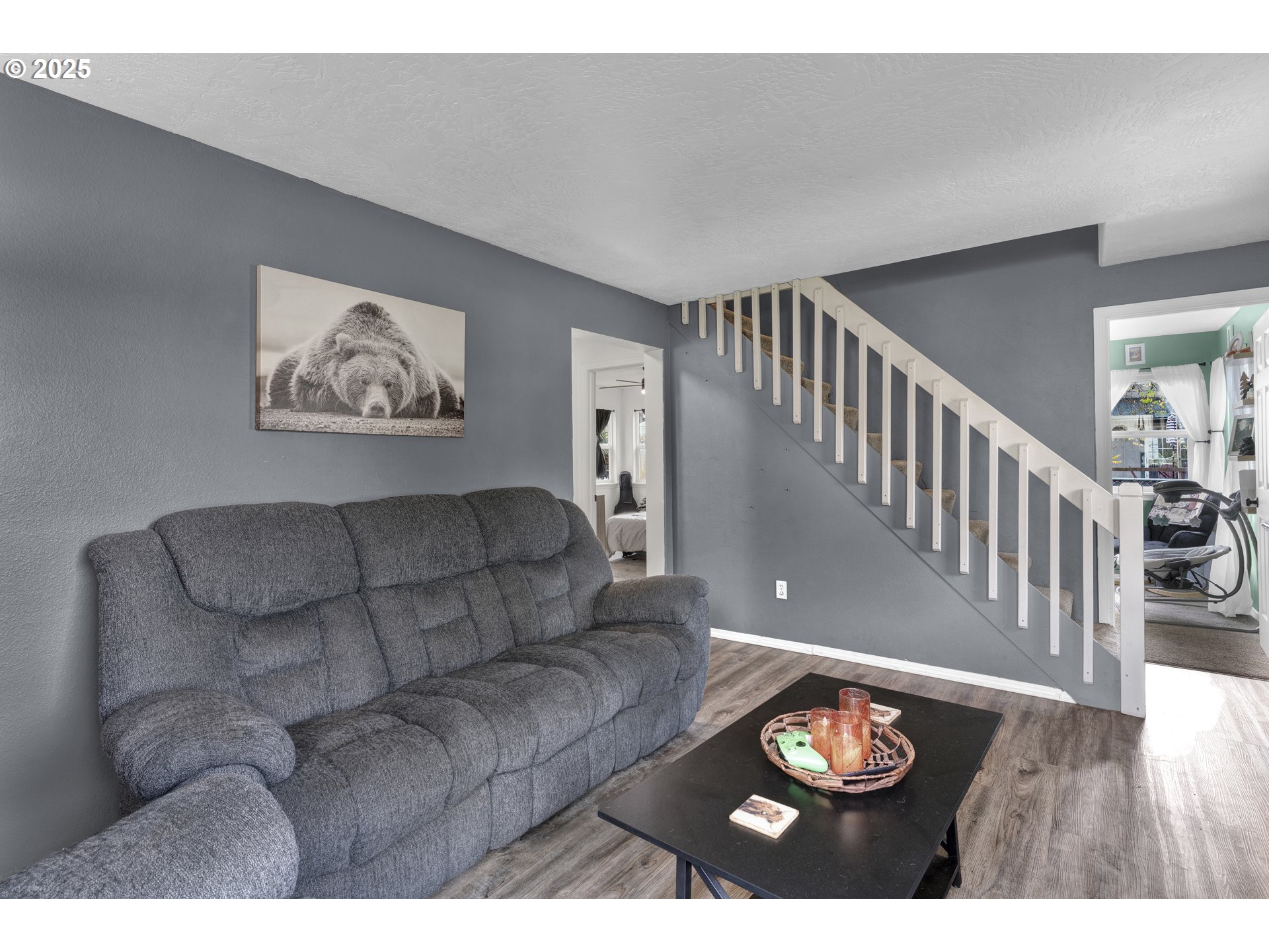 422 Elder Street Drain, OR 97435 - Photo 9 of 41 a living room with furniture and a wooden floor