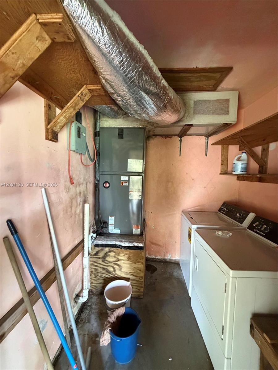 10910 Southwest 40th Street Miami, FL 33165 - Photo 33 of 40 Laundry/A/C Unit/ and Water Heater Room