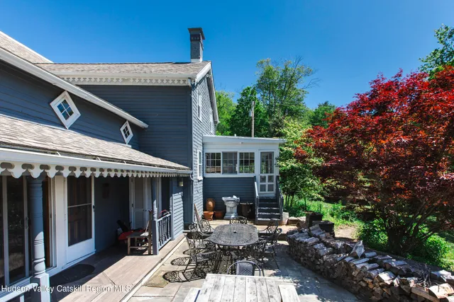 a view of a lake with a mountain