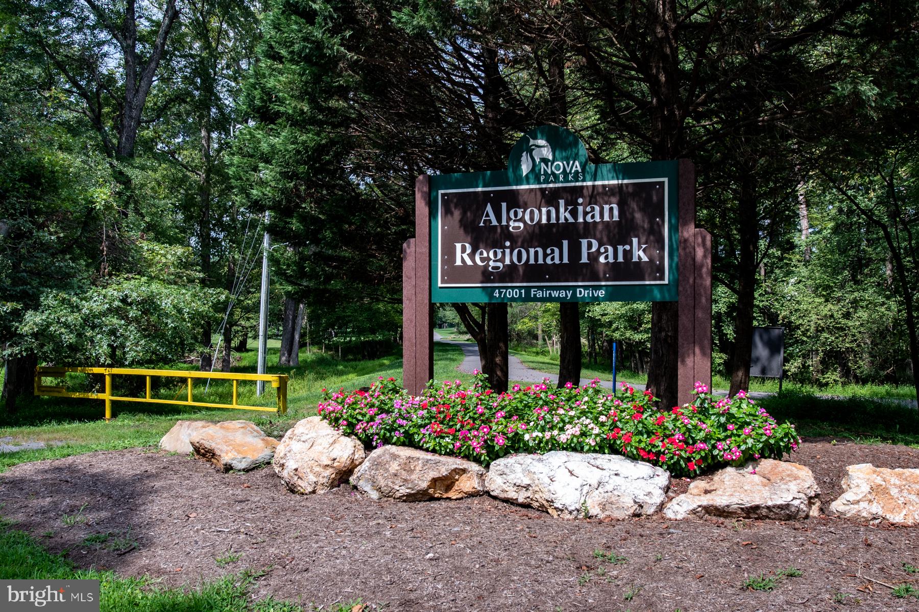 20334 Burnley Square Sterling, VA 20165 - Photo 51 of 57 a view of a chair and table in a yard with plants and large trees