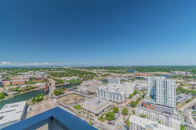 a view of lake with city view