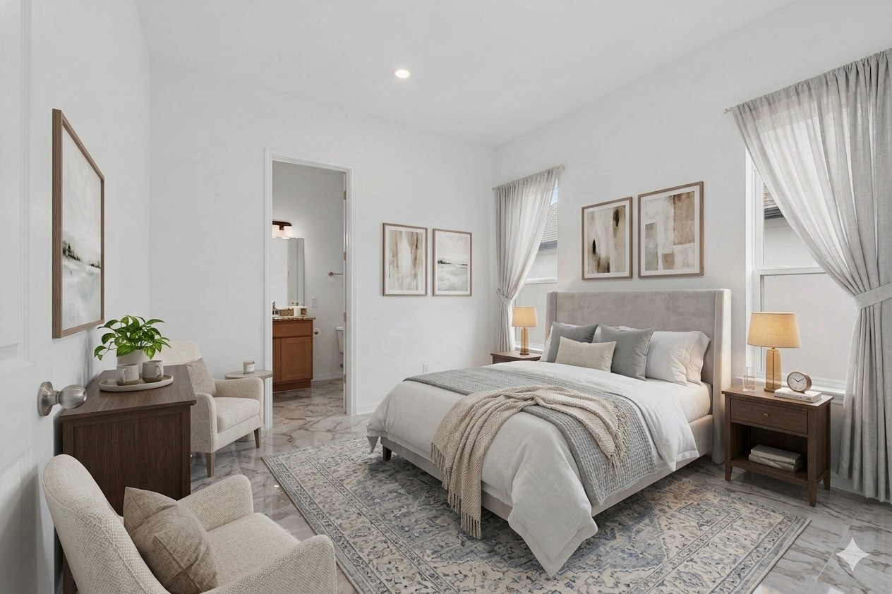 2308 Mondello Path Leander, TX 78641 - Photo 29 of 39 A tranquil primary bedroom with direct access to a spacious private bathroom.