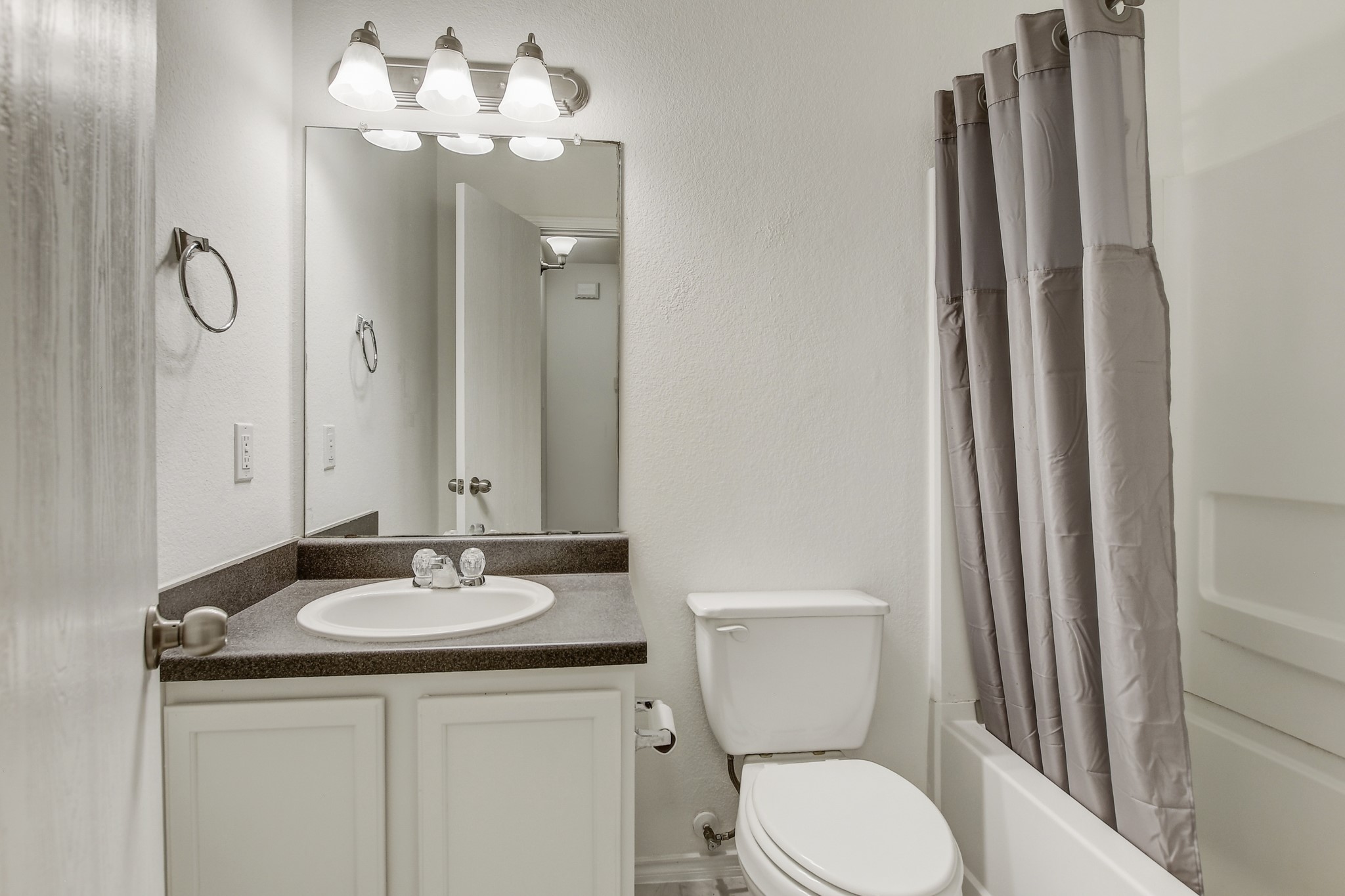 315 Northern Trail Leander, TX 78641 - Photo 24 of 30 a bathroom with a toilet a sink a mirror and vanity