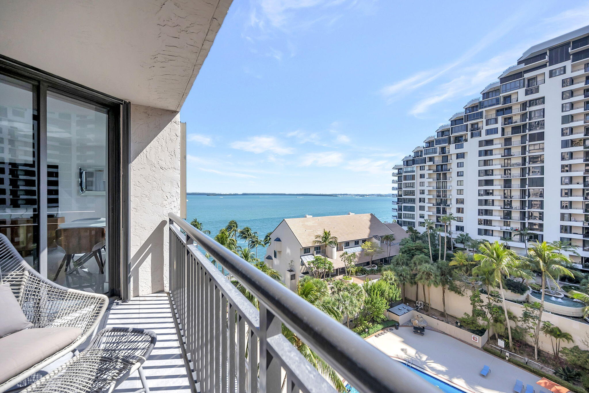 540 Brickell Key Drive, Unit 919 Miami, FL 33131 - Photo 17 of 42 a view of balcony with furniture