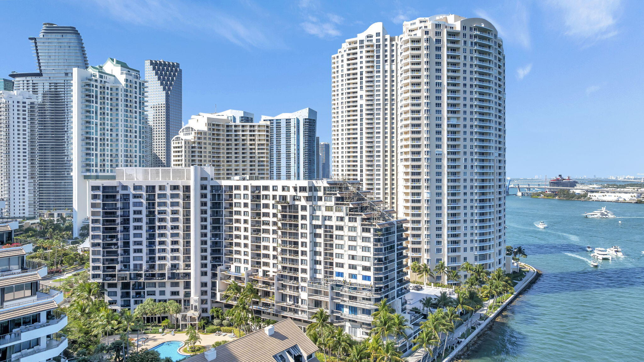 540 Brickell Key Drive, Unit 919 Miami, FL 33131 - Photo 24 of 42 a view of a city with tall buildings