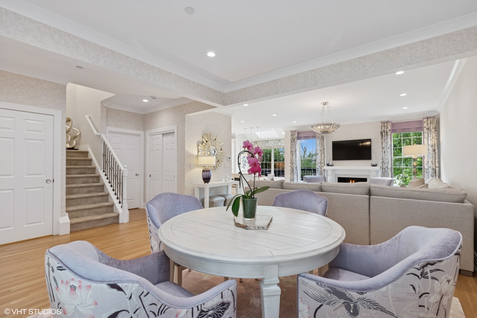 37 Harborside Way Hawthorn Woods, IL 60047 - Photo 4 of 28 a dining room with furniture and wooden floor