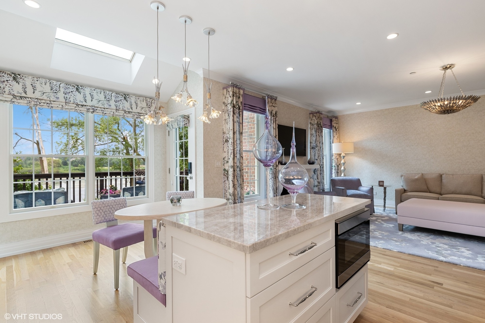 37 Harborside Way Hawthorn Woods, IL 60047 - Photo 9 of 28 a kitchen with stainless steel appliances granite countertop a sink and a large window