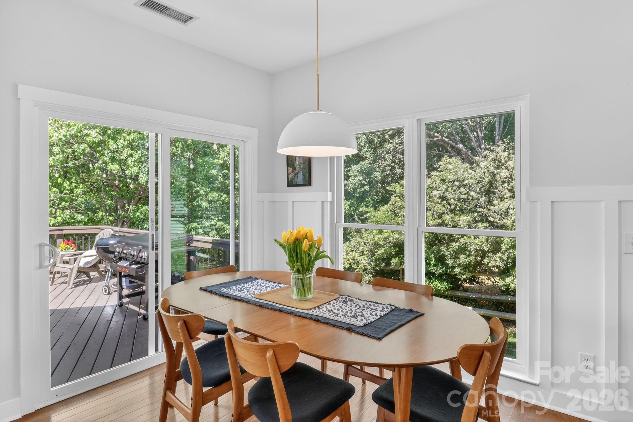1011 Clearbrook Road Matthews, NC 28105 - Photo 13 of 46 a view of a dining room with furniture window and outside view
