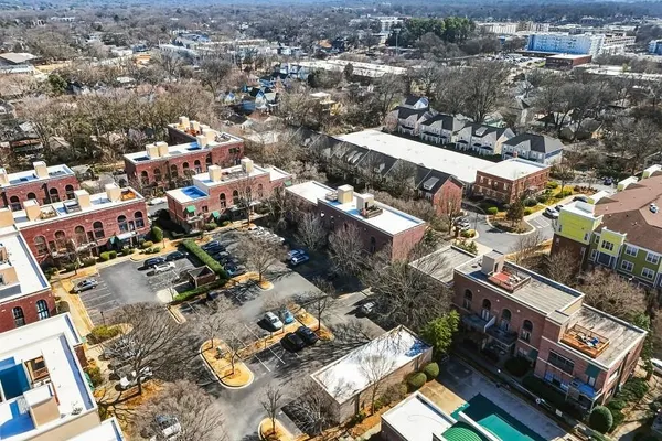 an aerial view of a city