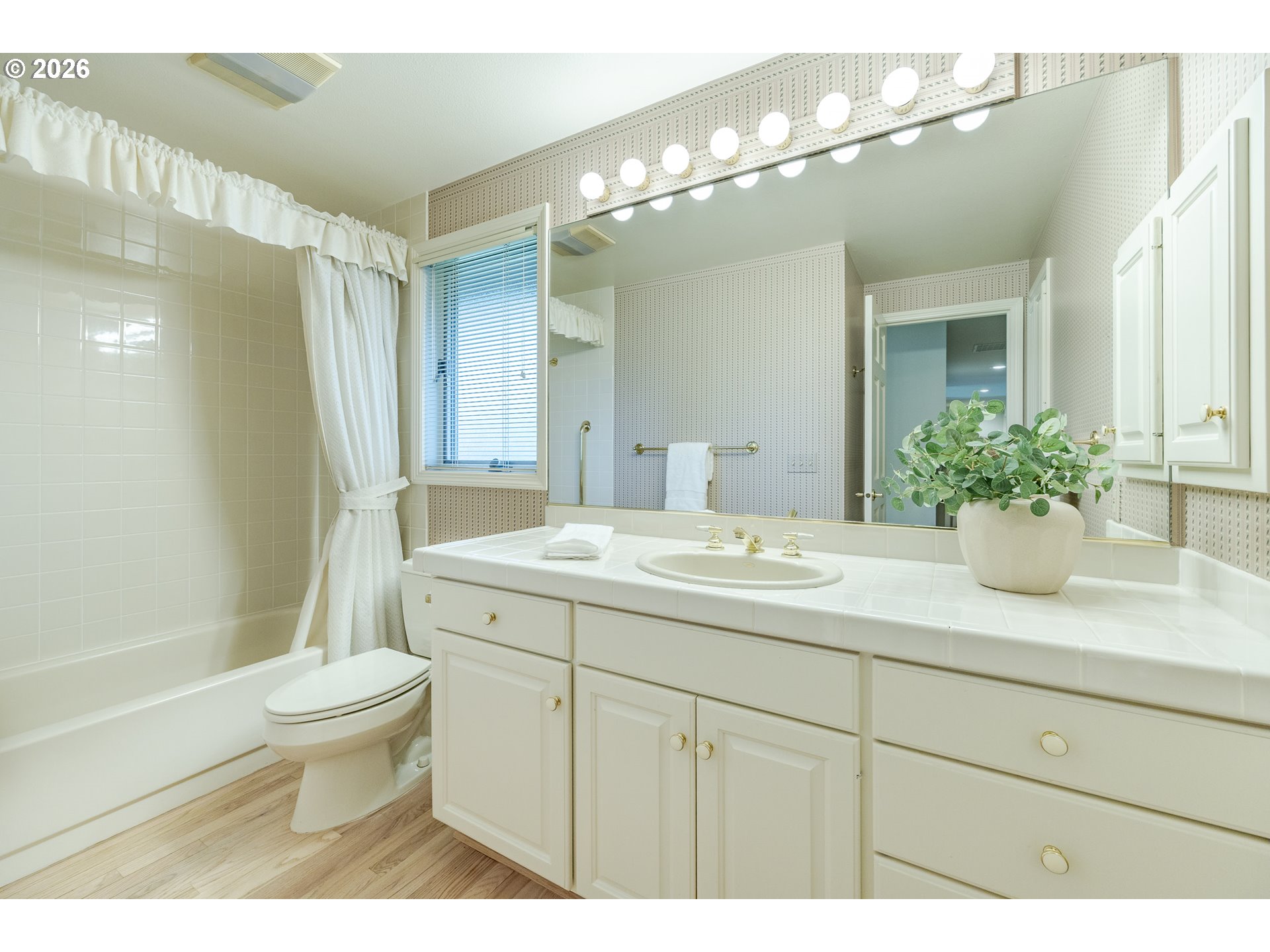 982 Shaughnessy Lane Eugene, OR 97401 - Photo 34 of 48 a bathroom with a sink a toilet and a large mirror