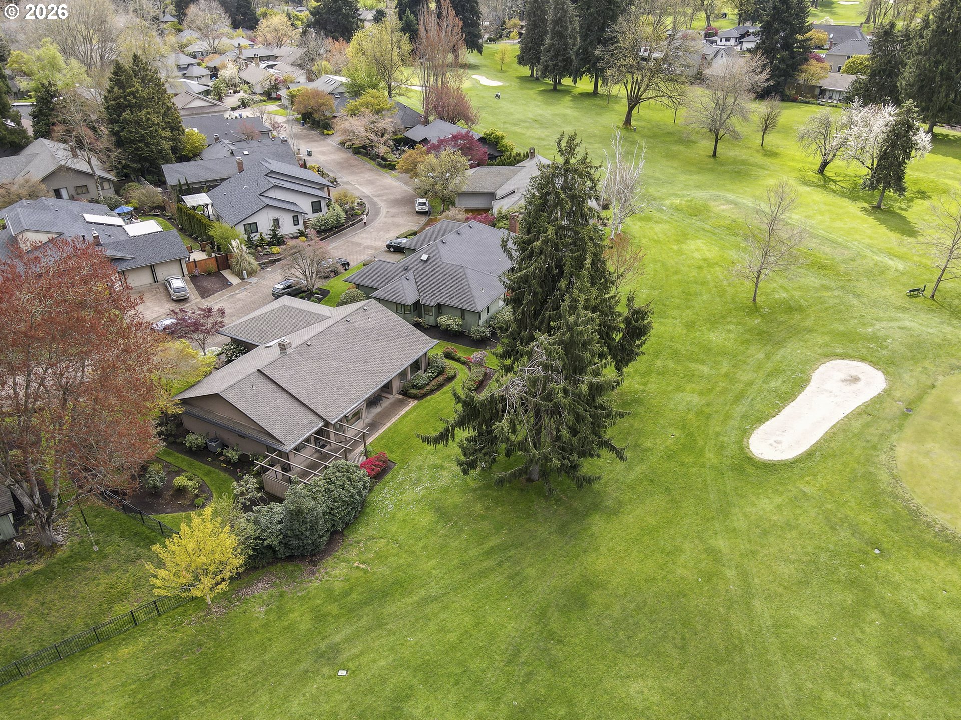 982 Shaughnessy Lane Eugene, OR 97401 - Photo 43 of 48 an aerial view of a house with a yard basket ball court and outdoor seating