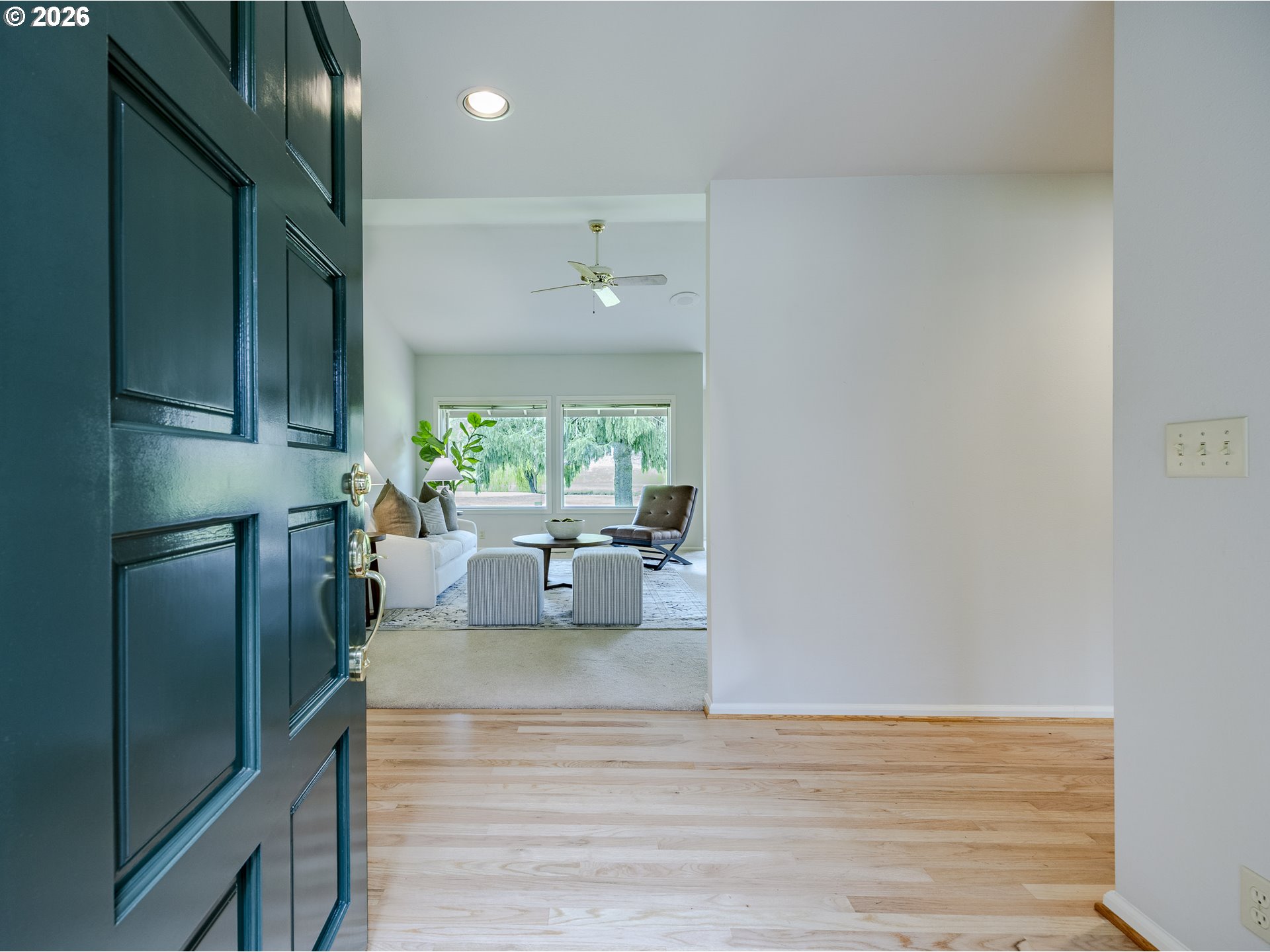 982 Shaughnessy Lane Eugene, OR 97401 - Photo 5 of 48 a living room with furniture and a wooden floor