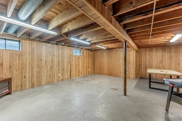 a view of a chairs in a room