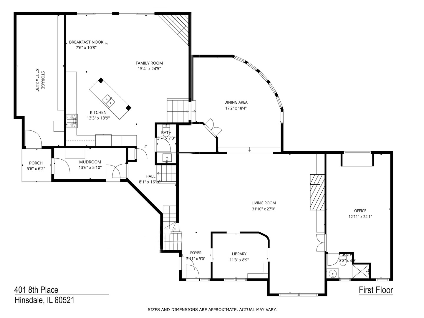 401 8th Place Hinsdale, IL 60521 - Photo 40 of 46 a picture of floor plan