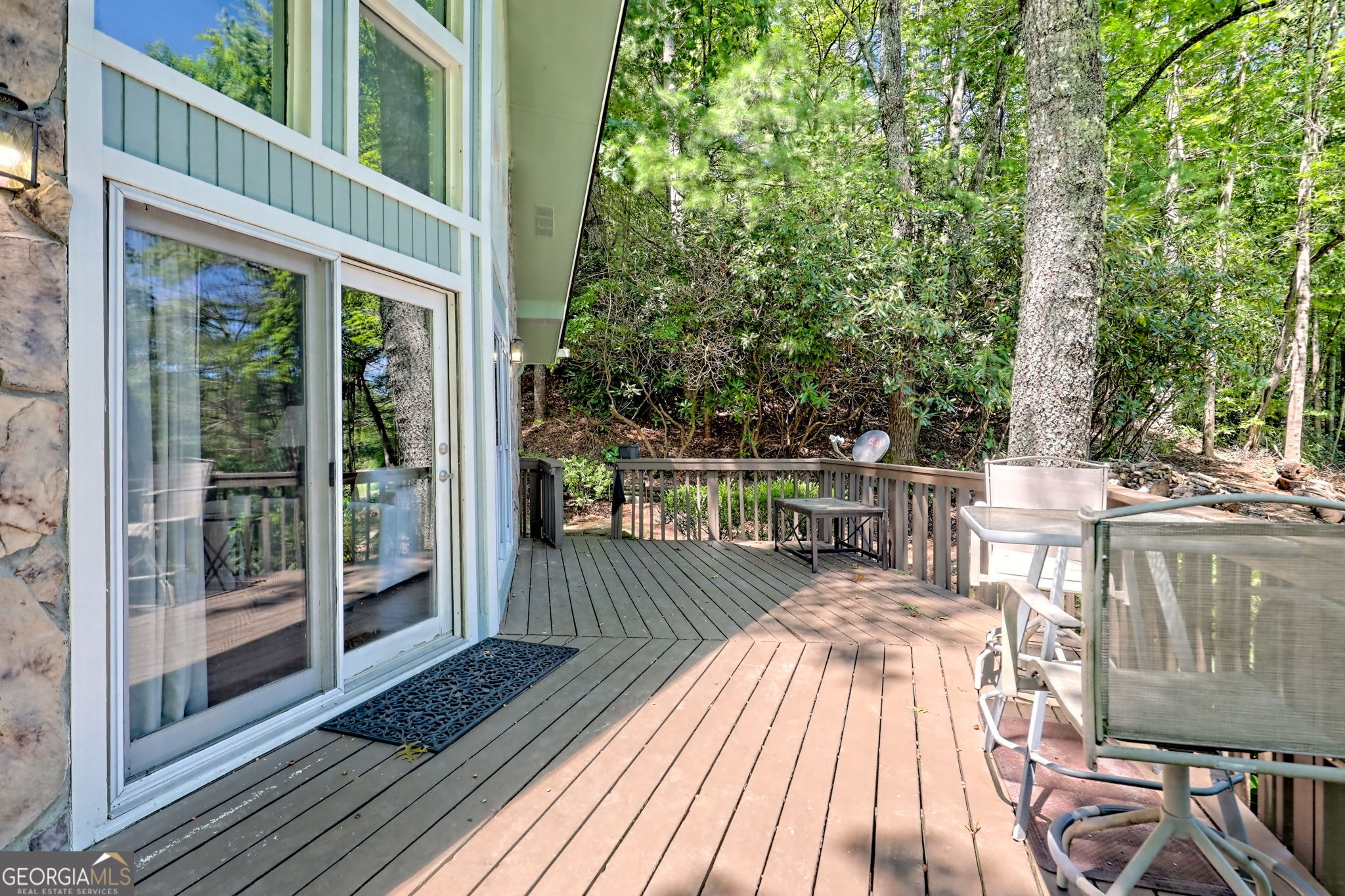 850 Ridgepole Drive Sky Valley, GA 30537 - Photo 25 of 73 a view of balcony with wooden floor and seating