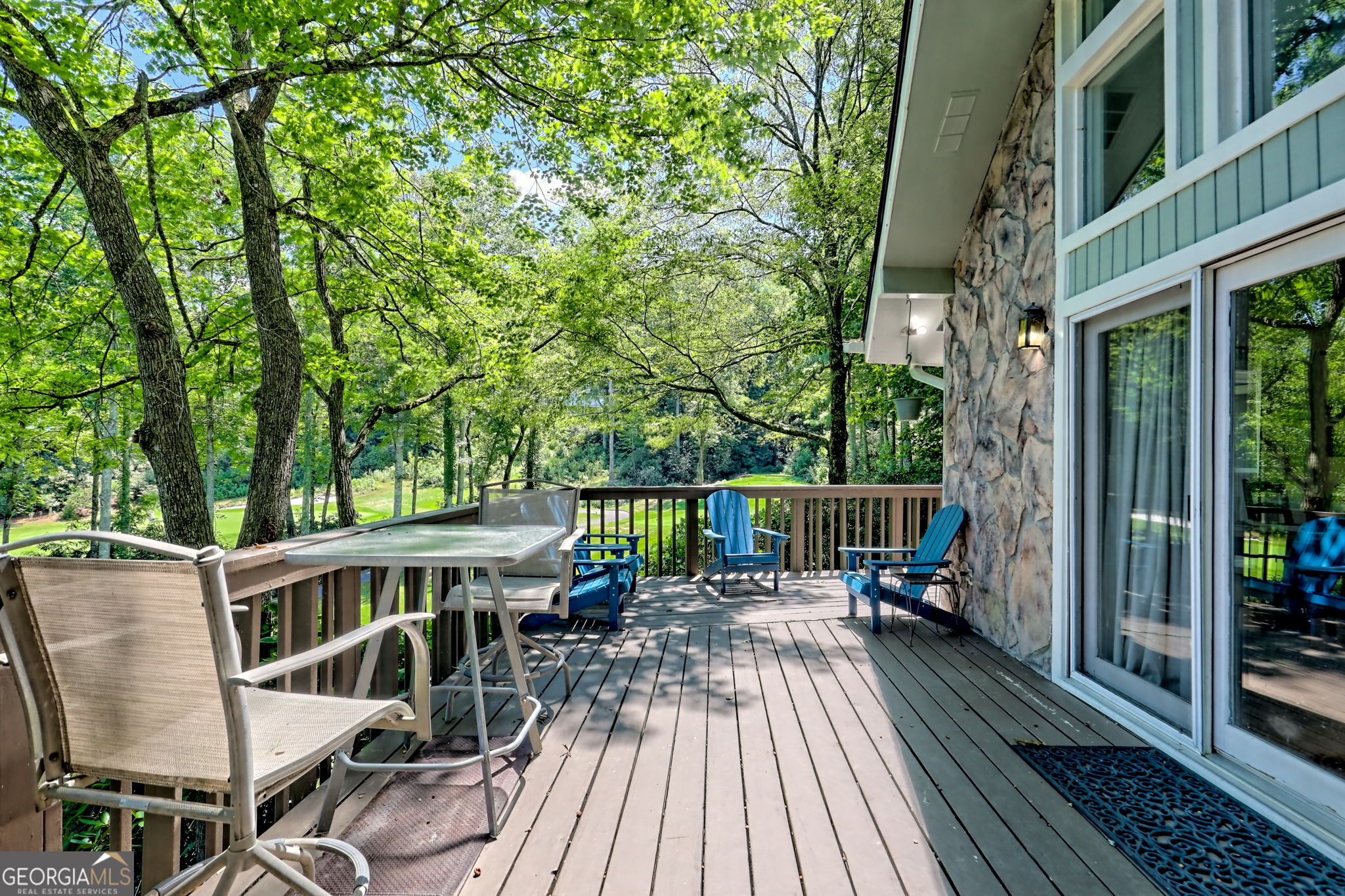 850 Ridgepole Drive Sky Valley, GA 30537 - Photo 27 of 73 a view of balcony with chairs and wooden fence