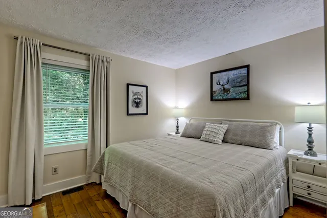 a view of an entryway with hardwood