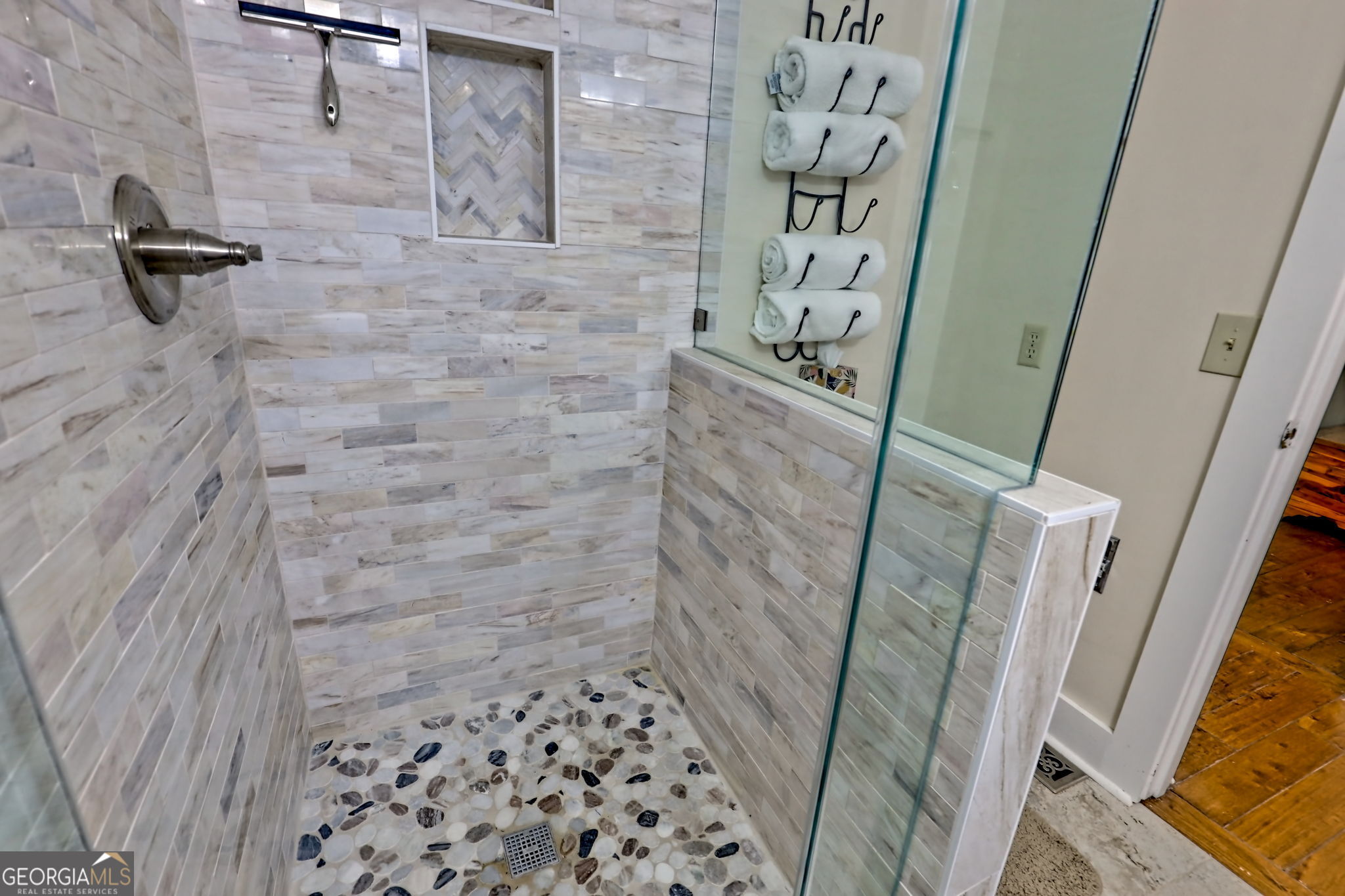 850 Ridgepole Drive Sky Valley, GA 30537 - Photo 40 of 73 a bathroom with a shower and a sink