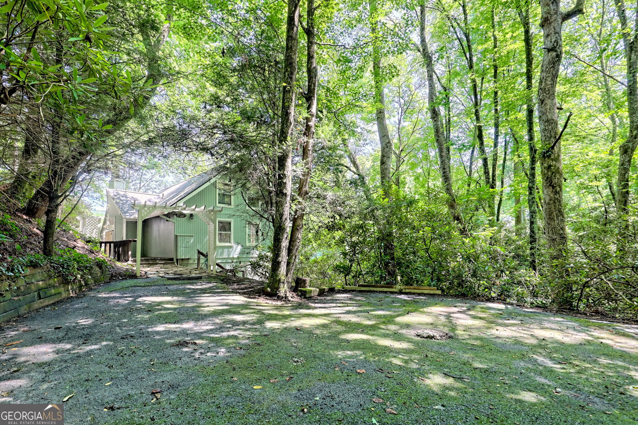 850 Ridgepole Drive Sky Valley, GA 30537 - Photo 7 of 73 a view of a house with a tree in the yard