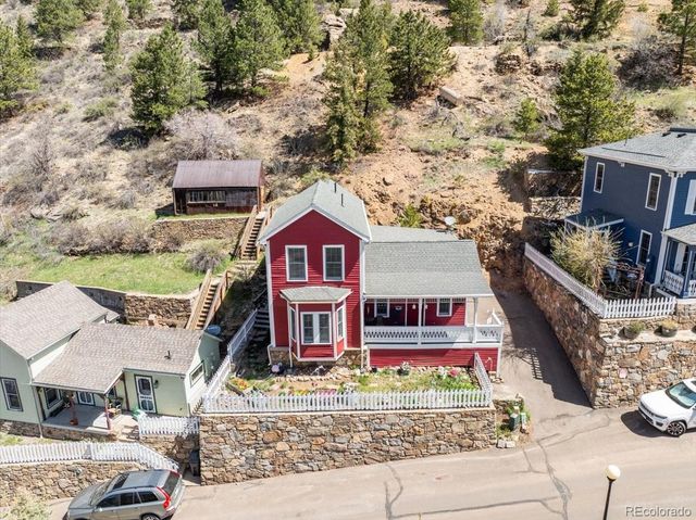 an aerial view of residential houses