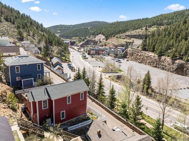 a view of city and mountain