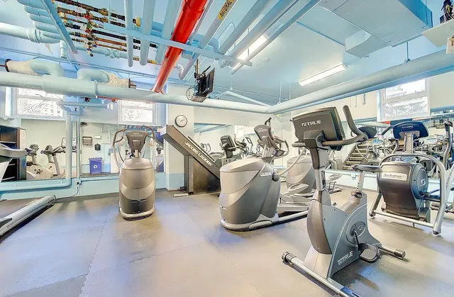 a view of a city with tall buildings