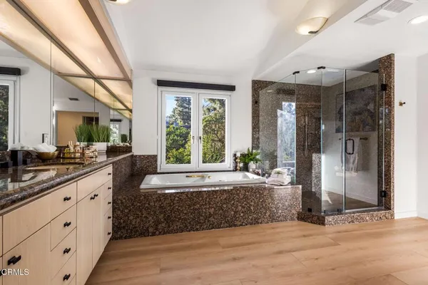 a view of city and mountain