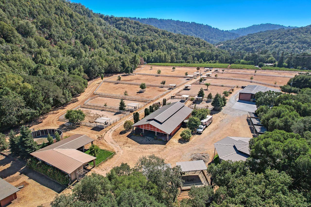 5000 Hecker Pass Road Gilroy, CA 95020 - Photo 81 of 100 an aerial view of residential houses with outdoor space