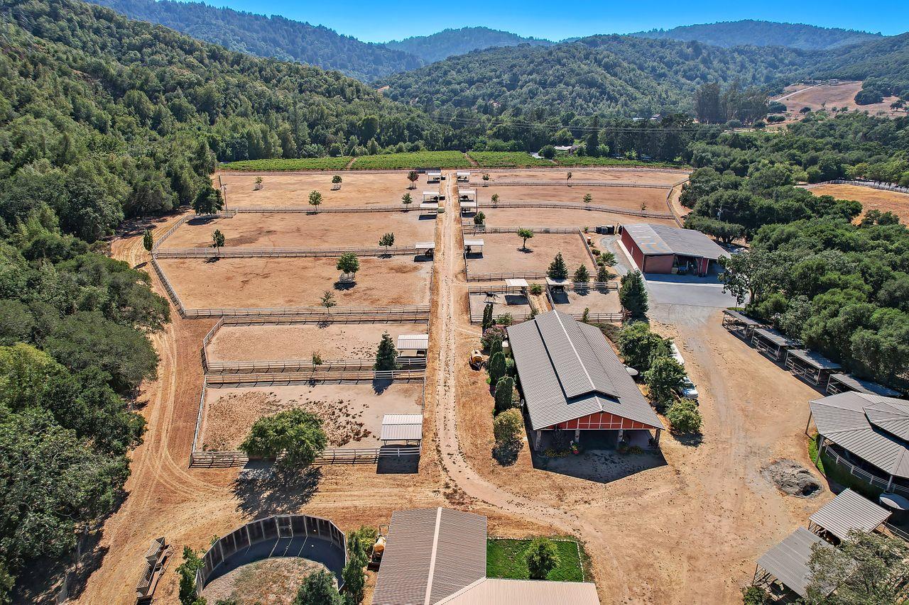 5000 Hecker Pass Road Gilroy, CA 95020 - Photo 84 of 100 an aerial view of a house with a yard
