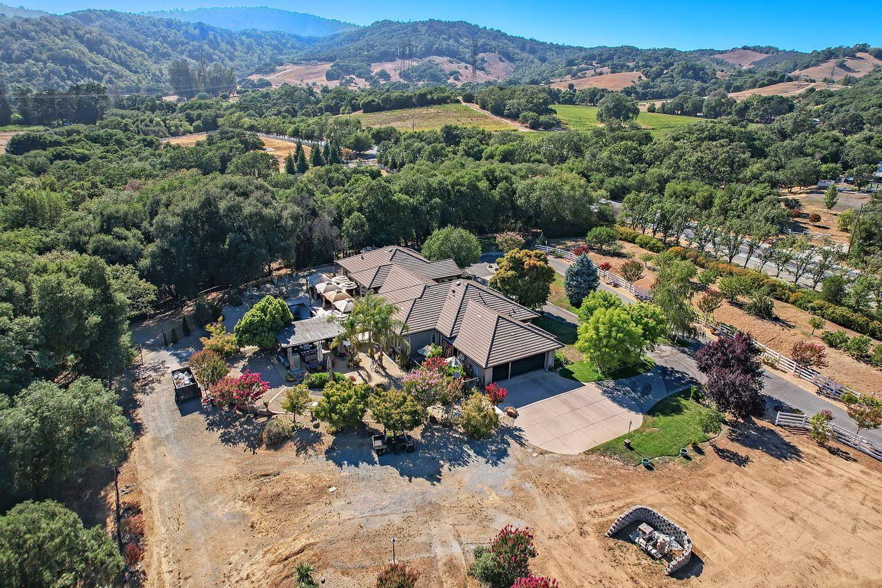 5000 Hecker Pass Road Gilroy, CA 95020 - Photo 89 of 100 an aerial view of a house with a yard