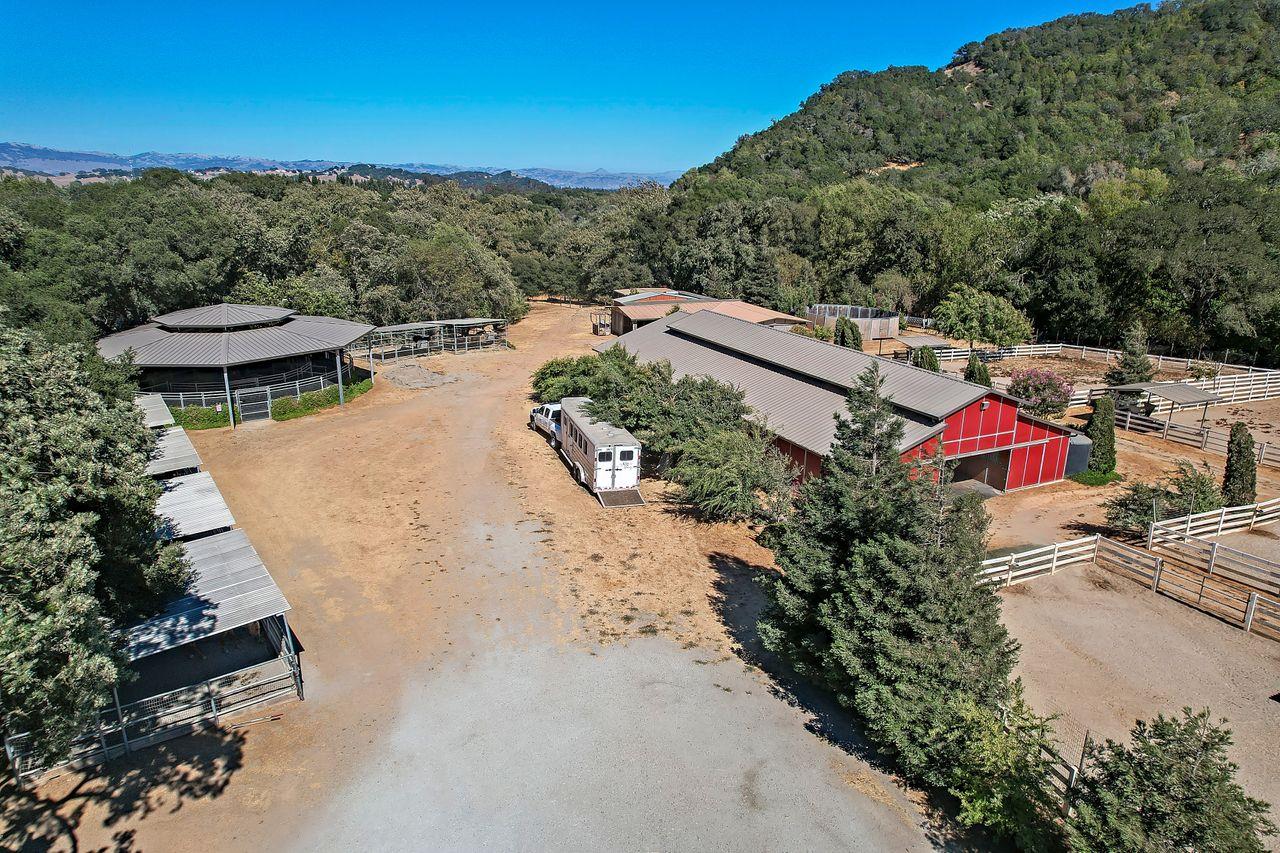 5000 Hecker Pass Road Gilroy, CA 95020 - Photo 93 of 100 an aerial view of residential houses with outdoor space