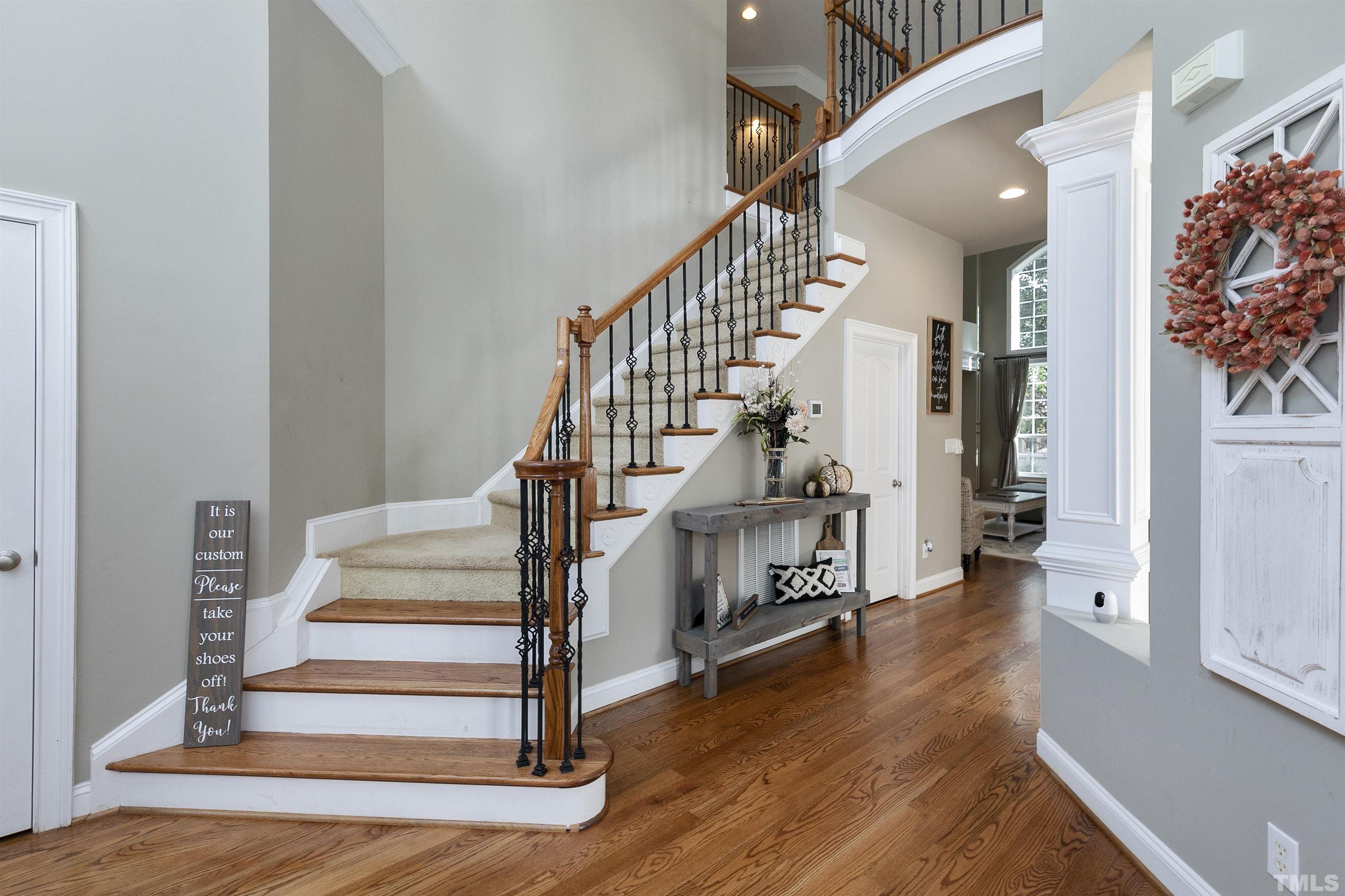 2255 Clayette Court Raleigh, NC 27612 - Photo 10 of 59 a view of entryway and hall with wooden floor
