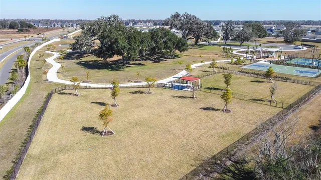 an aerial view of a city