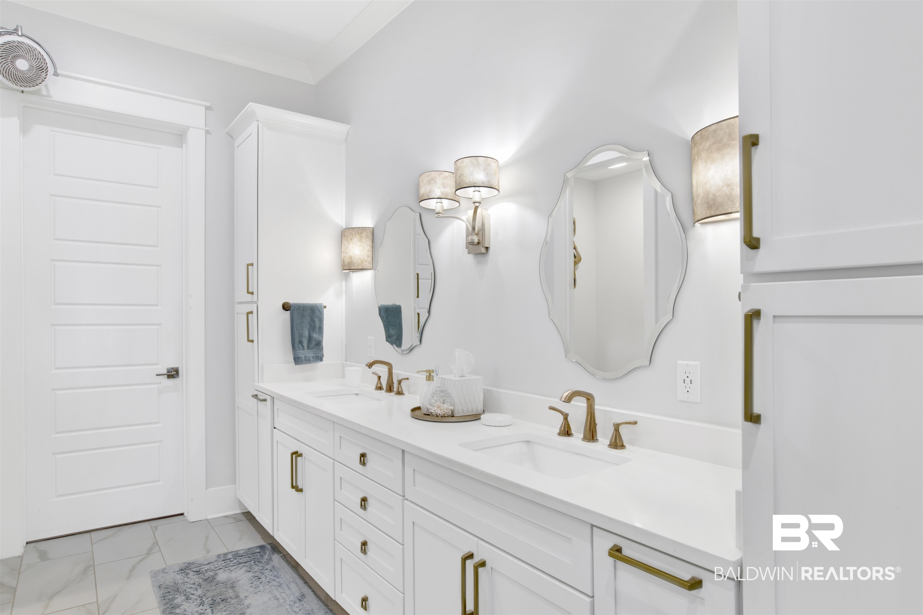 32937 River Road Orange Beach, AL 36561 - Photo 19 of 42 Bathroom with vanity and ornamental molding