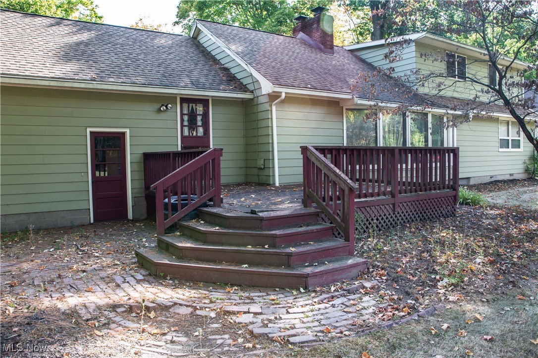 10050 New Buffalo Road Canfield, OH 44406 - Photo 47 of 49 Rear view of house featuring a wooden deck