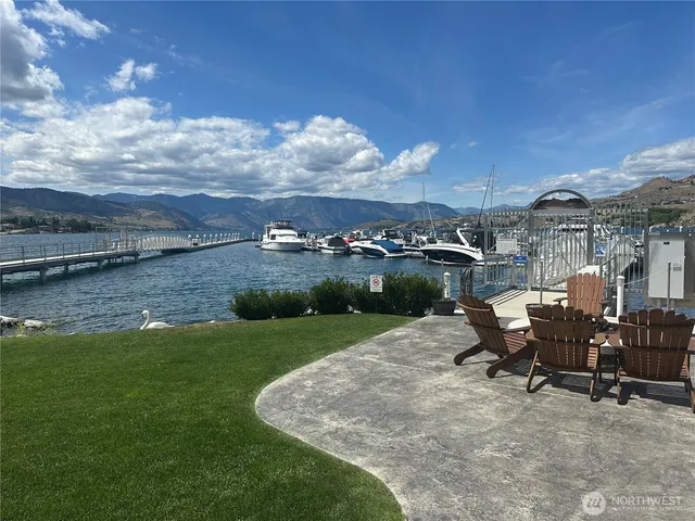 a view of a terrace with furniture
