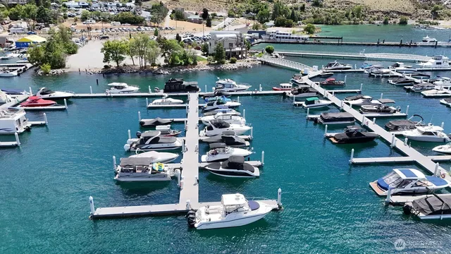 a view of a lake with outdoor space