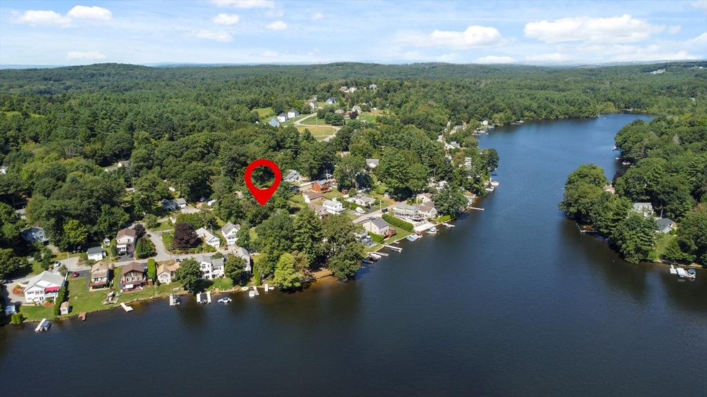 60 Park Road Charlton, MA 01507 - Photo 25 of 30 an aerial view of residential houses with outdoor space and lake view