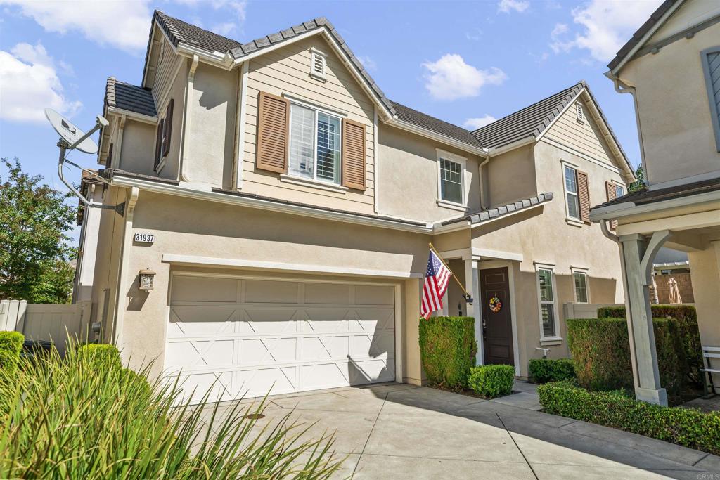 a front view of a house