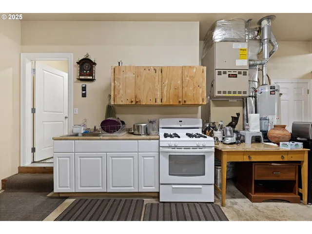 a living room with a large window