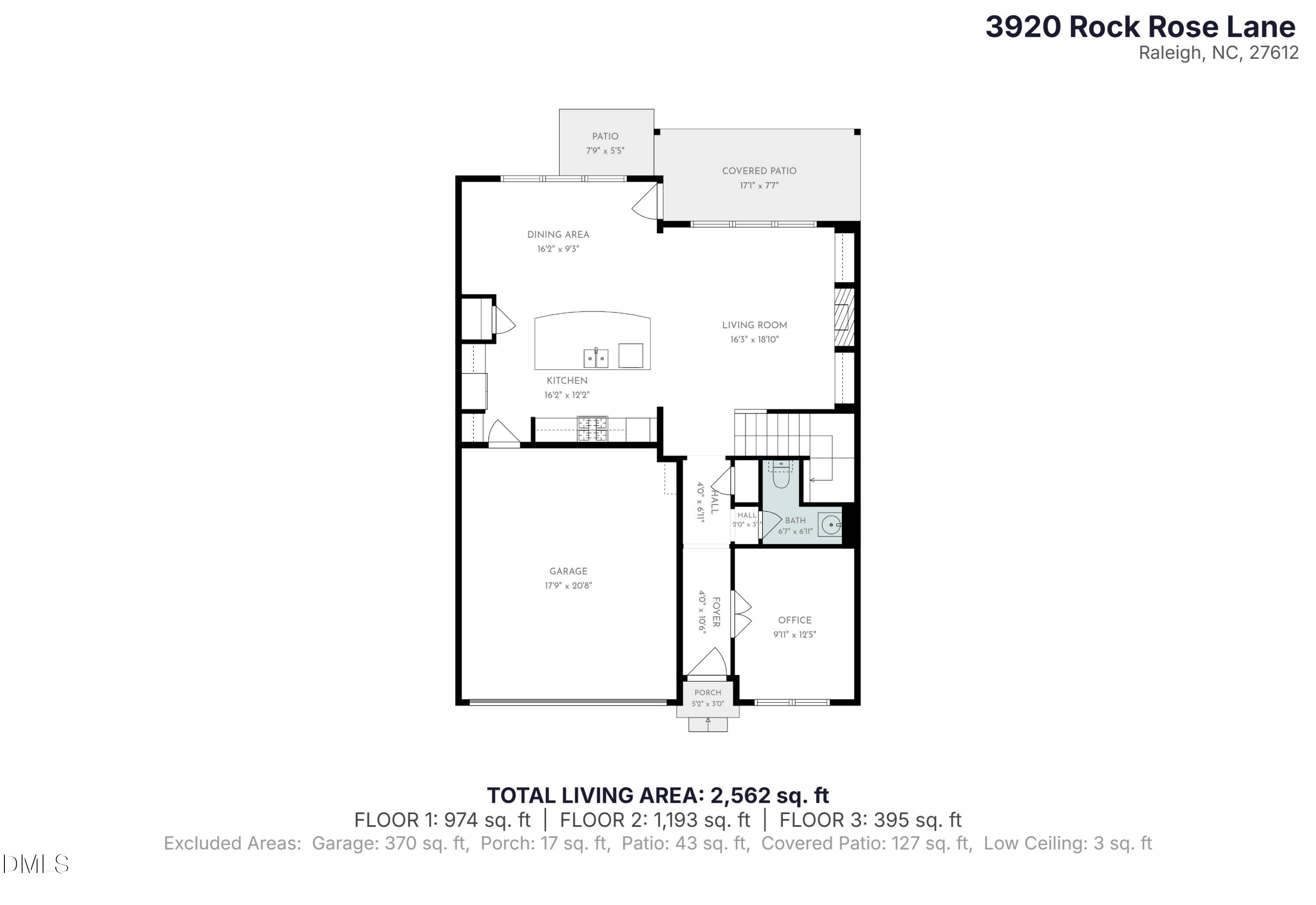 3920 Rock Rose Lane Raleigh, NC 27612 - Photo 47 of 49 3920-Rock-Rose-Lane-Floor-1