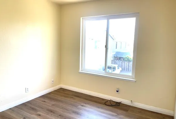 an empty room with a window