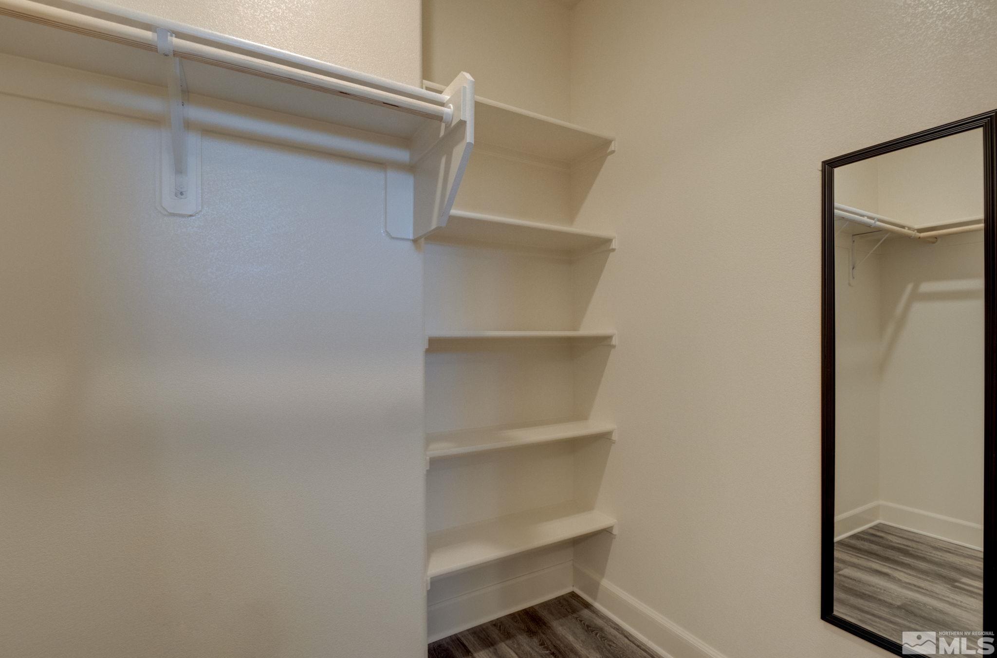 607 Riverbed Circle Reno, NV 89521 - Photo 20 of 40 a view of walk in closet with empty racks