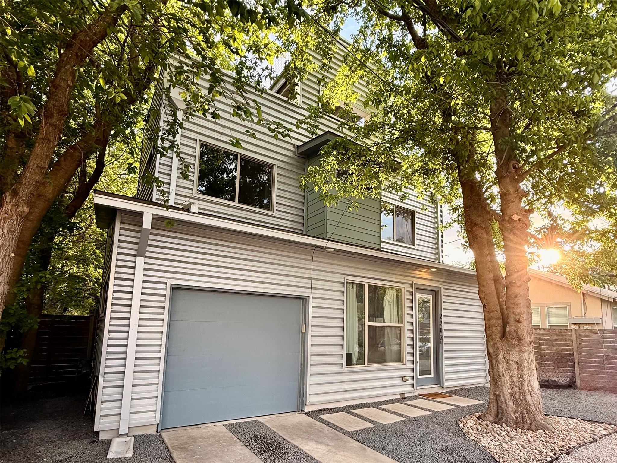 View of front of home with an attached garage