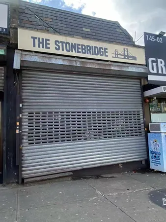 a front view of a building