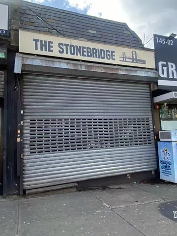 a front view of a building