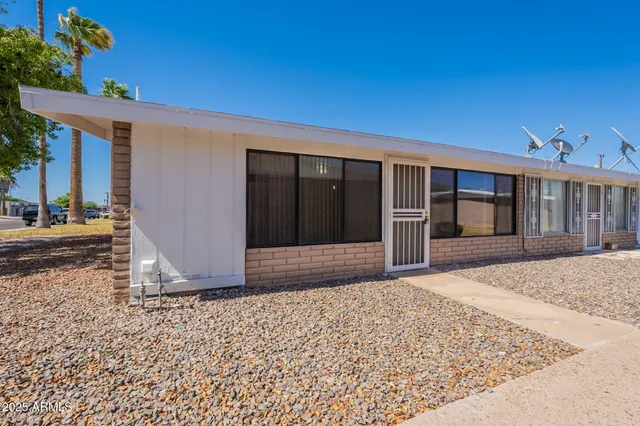 a view of a house with a patio