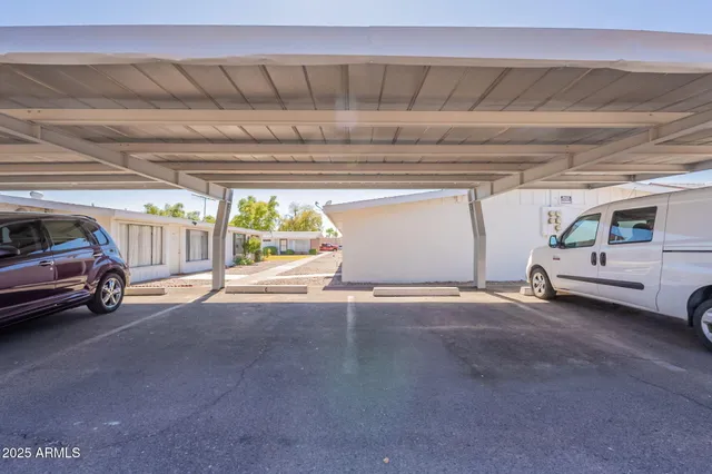a view of parking garage